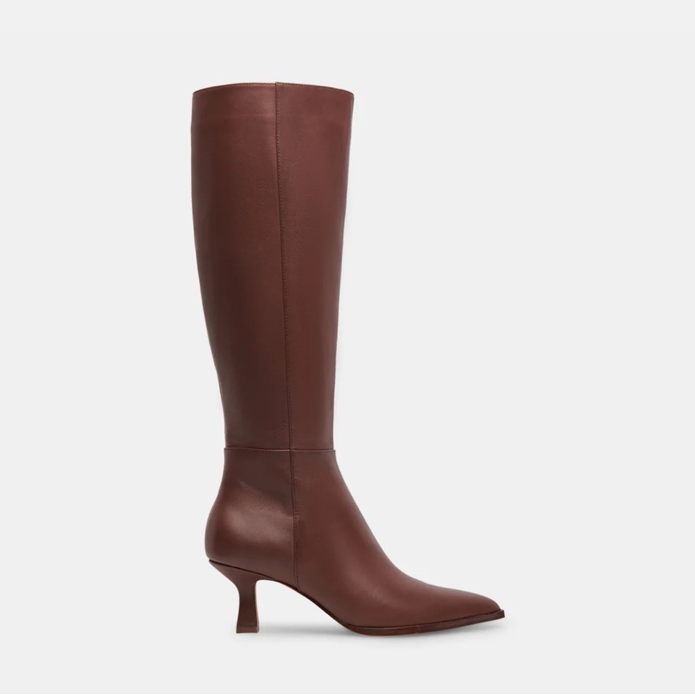 Dolce Vita Auggie Chocolate Leather Heeled Boots